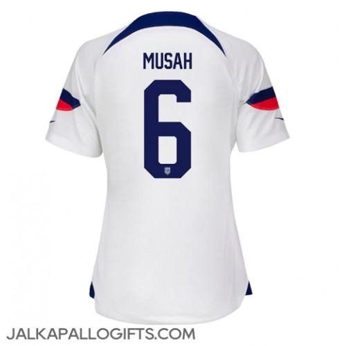 Yhdysvallat Yunus Musah #6 Kotipaita Naiset MM-kisat 2022 Lyhythihainen
